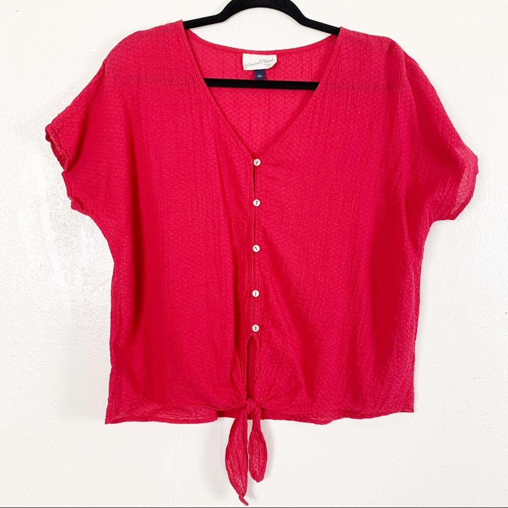 Universal Thread button up tie knot top